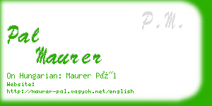 pal maurer business card